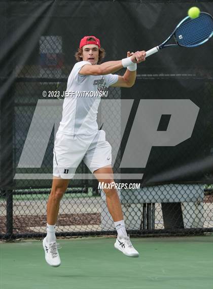 Thumbnail 1 in NCHSAA 3A Singles Tennis State Championship (Finals) photogallery.