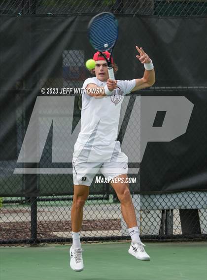 Thumbnail 3 in NCHSAA 3A Singles Tennis State Championship (Finals) photogallery.