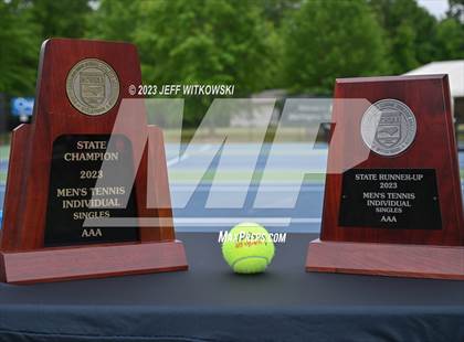 Thumbnail 1 in NCHSAA 3A Singles Tennis State Championship (Finals) photogallery.