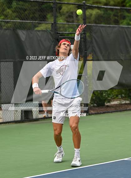 Thumbnail 1 in NCHSAA 3A Singles Tennis State Championship (Finals) photogallery.