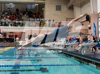 Thumbnail 3 in UIL 4A girls Swimming & Diving Prelims photogallery.