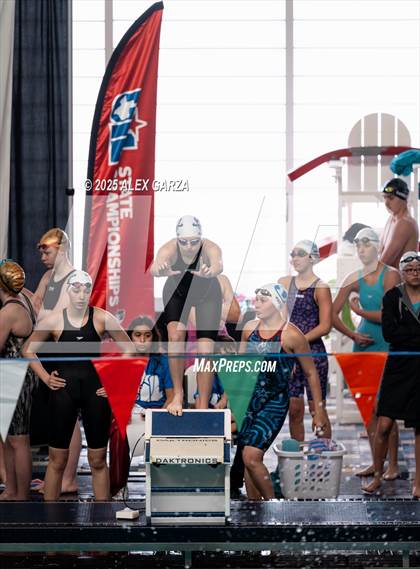 Thumbnail 2 in UIL 4A girls Swimming & Diving Prelims photogallery.