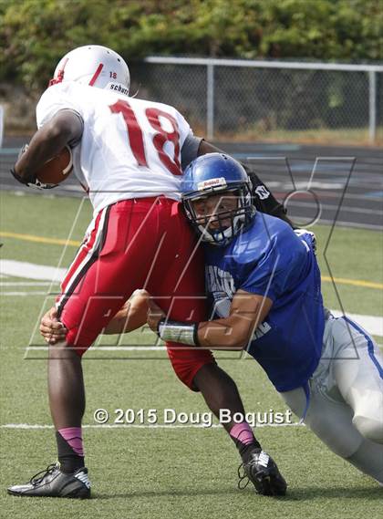 Thumbnail 2 in Lima Senior vs Defiance (Scrimmage) photogallery.