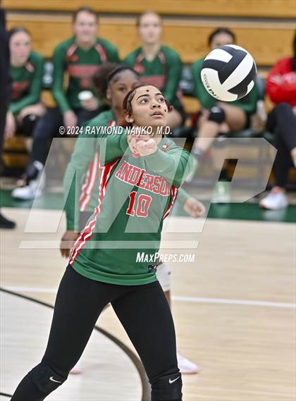 Thumbnail 3 in Greenfield-Central vs. Anderson (IHSAA 4A Section 9 First Round) photogallery.