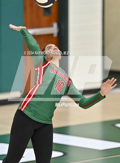 Thumbnail 3 in Greenfield-Central vs. Anderson (IHSAA 4A Section 9 First Round) photogallery.