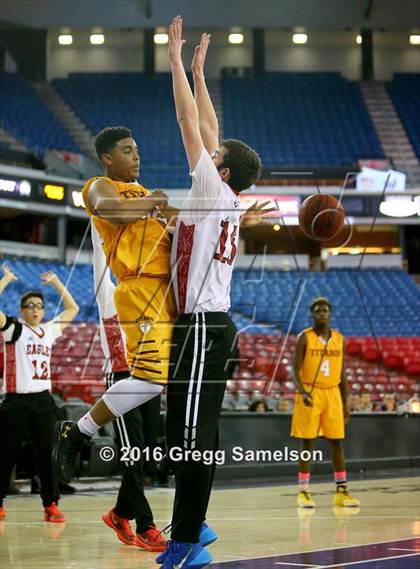 Thumbnail 2 in Stockton Christian vs. Aspire Langston Hughes Academy photogallery.