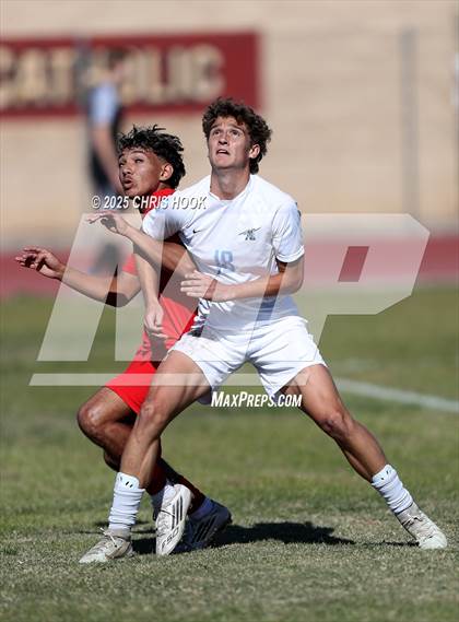 Thumbnail 3 in Mica Mountain vs Tucson High Magnet School (Brandon Bean Soccer Tournament) photogallery.