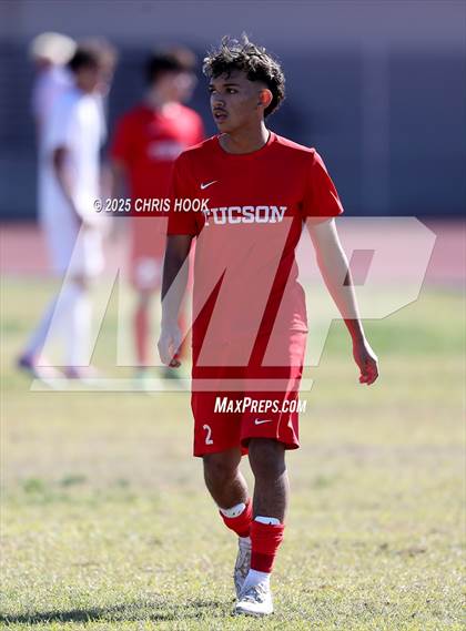 Thumbnail 2 in Mica Mountain vs Tucson High Magnet School (Brandon Bean Soccer Tournament) photogallery.