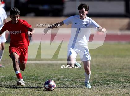 Thumbnail 1 in Mica Mountain vs Tucson High Magnet School (Brandon Bean Soccer Tournament) photogallery.