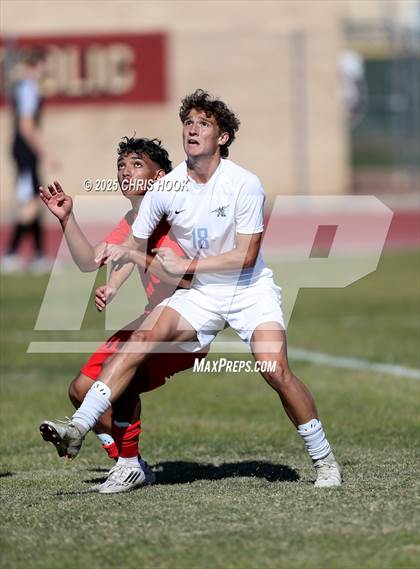 Thumbnail 2 in Mica Mountain vs Tucson High Magnet School (Brandon Bean Soccer Tournament) photogallery.