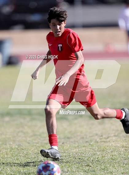 Thumbnail 3 in Mica Mountain vs Tucson High Magnet School (Brandon Bean Soccer Tournament) photogallery.