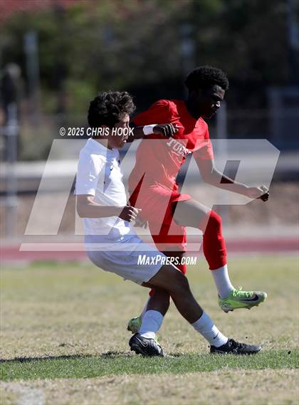 Thumbnail 3 in Mica Mountain vs Tucson High Magnet School (Brandon Bean Soccer Tournament) photogallery.