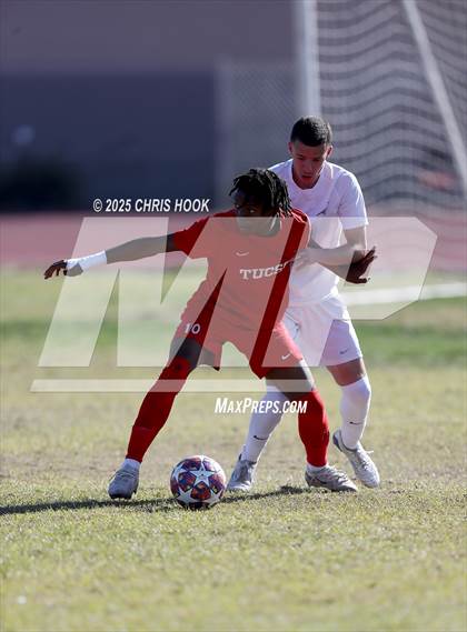 Thumbnail 2 in Mica Mountain vs Tucson High Magnet School (Brandon Bean Soccer Tournament) photogallery.