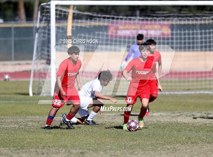 Thumbnail 2 in Mica Mountain vs Tucson High Magnet School (Brandon Bean Soccer Tournament) photogallery.
