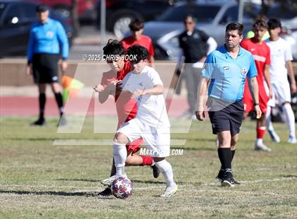 Thumbnail 1 in Mica Mountain vs Tucson High Magnet School (Brandon Bean Soccer Tournament) photogallery.