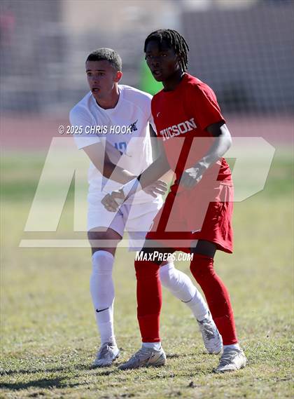 Thumbnail 1 in Mica Mountain vs Tucson High Magnet School (Brandon Bean Soccer Tournament) photogallery.