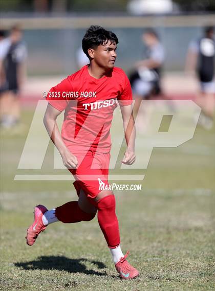 Thumbnail 3 in Mica Mountain vs Tucson High Magnet School (Brandon Bean Soccer Tournament) photogallery.