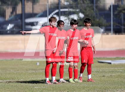 Thumbnail 2 in Mica Mountain vs Tucson High Magnet School (Brandon Bean Soccer Tournament) photogallery.