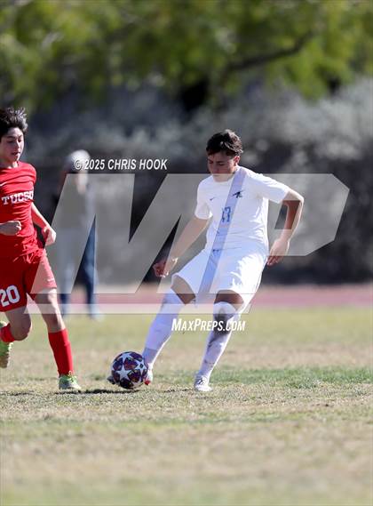 Thumbnail 2 in Mica Mountain vs Tucson High Magnet School (Brandon Bean Soccer Tournament) photogallery.
