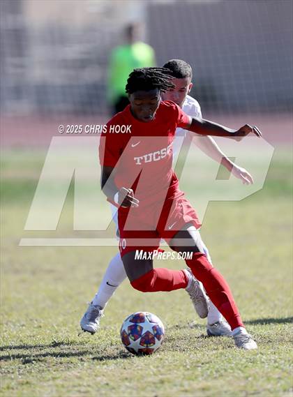 Thumbnail 3 in Mica Mountain vs Tucson High Magnet School (Brandon Bean Soccer Tournament) photogallery.