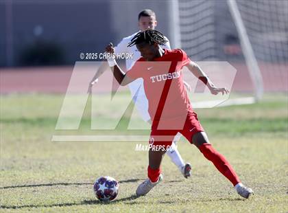 Thumbnail 2 in Mica Mountain vs Tucson High Magnet School (Brandon Bean Soccer Tournament) photogallery.