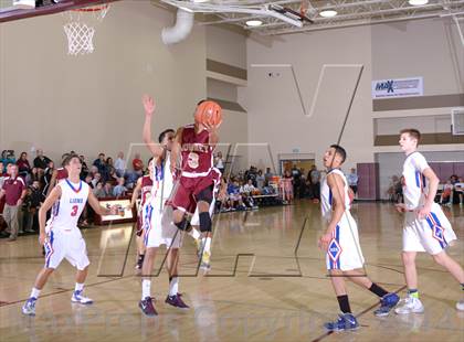 Thumbnail 1 in Downey vs. Anchorage Christian (MaxPreps Holiday Classic) photogallery.