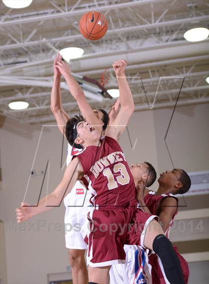 Thumbnail 1 in Downey vs. Anchorage Christian (MaxPreps Holiday Classic) photogallery.