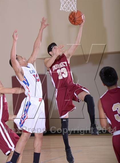 Thumbnail 2 in Downey vs. Anchorage Christian (MaxPreps Holiday Classic) photogallery.