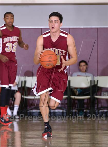 Thumbnail 1 in Downey vs. Anchorage Christian (MaxPreps Holiday Classic) photogallery.