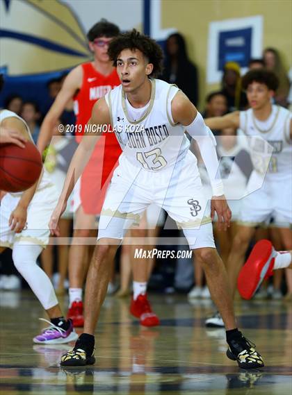 Thumbnail 2 in Mater Dei vs. St. John Bosco photogallery.