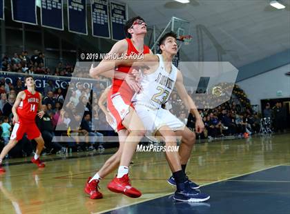 Thumbnail 3 in Mater Dei vs. St. John Bosco photogallery.