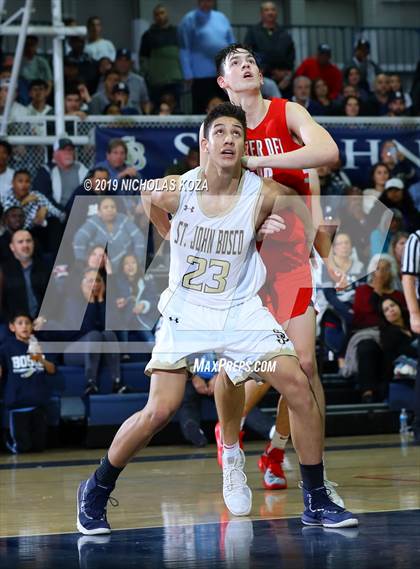 Thumbnail 2 in Mater Dei vs. St. John Bosco photogallery.