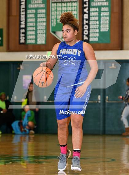 Thumbnail 3 in Woodside Priory vs. Fairmont Prep (St. Mary's Stockton MLK Showcase) photogallery.