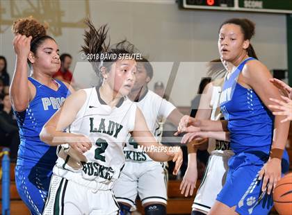Thumbnail 3 in Woodside Priory vs. Fairmont Prep (St. Mary's Stockton MLK Showcase) photogallery.