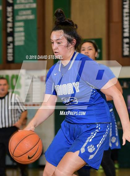 Thumbnail 1 in Woodside Priory vs. Fairmont Prep (St. Mary's Stockton MLK Showcase) photogallery.