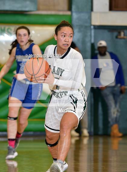 Thumbnail 2 in Woodside Priory vs. Fairmont Prep (St. Mary's Stockton MLK Showcase) photogallery.
