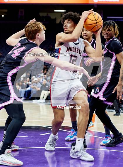 Thumbnail 1 in Lincoln vs. Modesto Christian (CIF SJS D1 Final) photogallery.