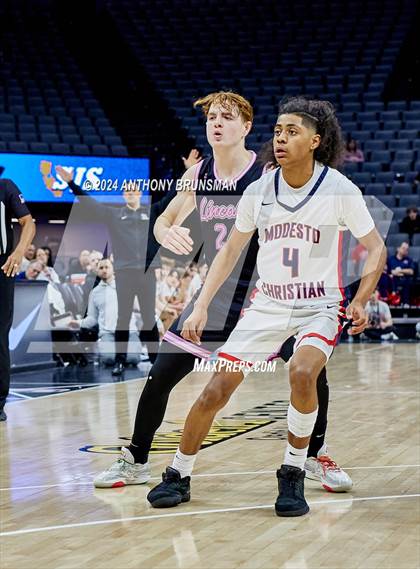 Thumbnail 1 in Lincoln vs. Modesto Christian (CIF SJS D1 Final) photogallery.