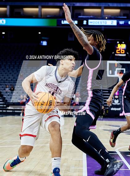 Thumbnail 1 in Lincoln vs. Modesto Christian (CIF SJS D1 Final) photogallery.