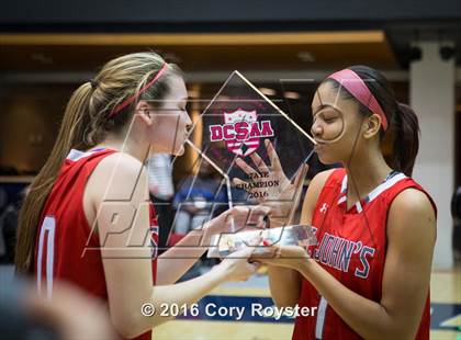 Thumbnail 1 in St. John's vs. Georgetown Visitation Prep (DCSAA Final) photogallery.