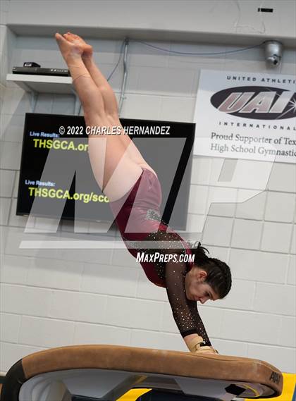 Thumbnail 3 in Texas High School Gymnastics Coaches Association Region II Championship (Vault) photogallery.