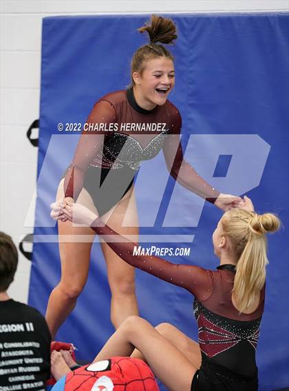 Thumbnail 2 in Texas High School Gymnastics Coaches Association Region II Championship (Vault) photogallery.