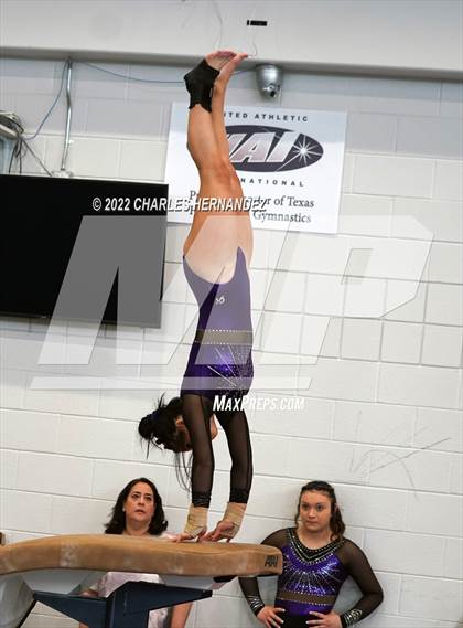 Thumbnail 1 in Texas High School Gymnastics Coaches Association Region II Championship (Vault) photogallery.