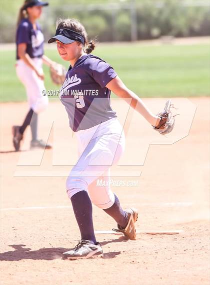 Thumbnail 2 in Saguaro vs. Tempe (Chandle Prep Softball Classic)  photogallery.