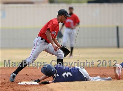 Thumbnail 1 in Sandy Valley vs. Lake Mead Academy (Spring Slam Tournament) photogallery.