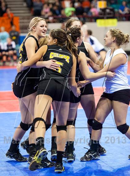 Thumbnail 2 in Fleming vs. Caliche (CHSAA 1A Championship) photogallery.