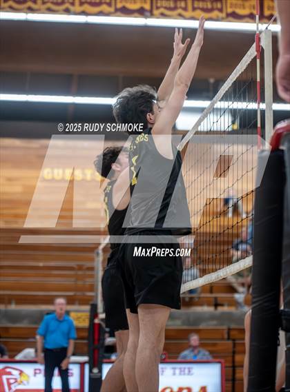 Thumbnail 2 in Newport Harbor @ Torrey Pines ()2025 CIF State Boys Volleyball Championships) photogallery.