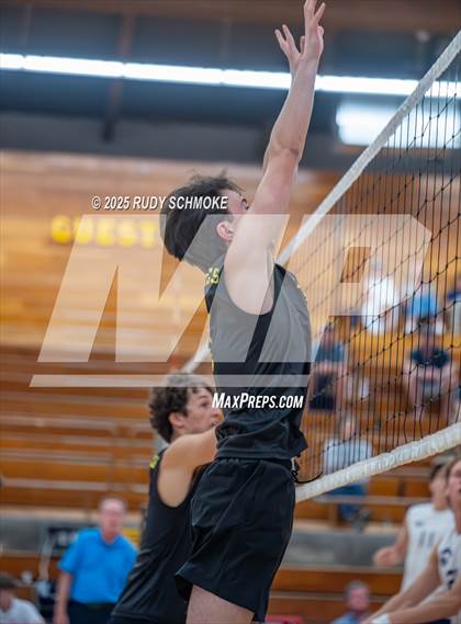 Thumbnail 3 in Newport Harbor @ Torrey Pines ()2025 CIF State Boys Volleyball Championships) photogallery.