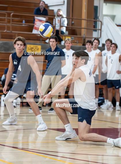 Thumbnail 2 in Newport Harbor @ Torrey Pines ()2025 CIF State Boys Volleyball Championships) photogallery.