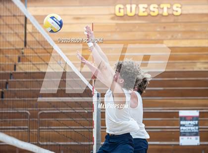 Thumbnail 3 in Newport Harbor @ Torrey Pines ()2025 CIF State Boys Volleyball Championships) photogallery.